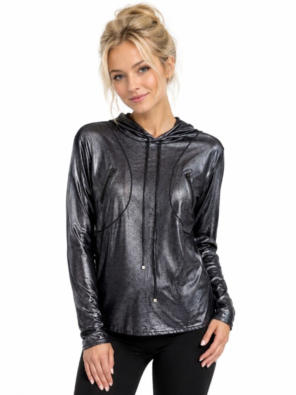 A/X Armani Exchange Dark Grey Metallic Hoodie